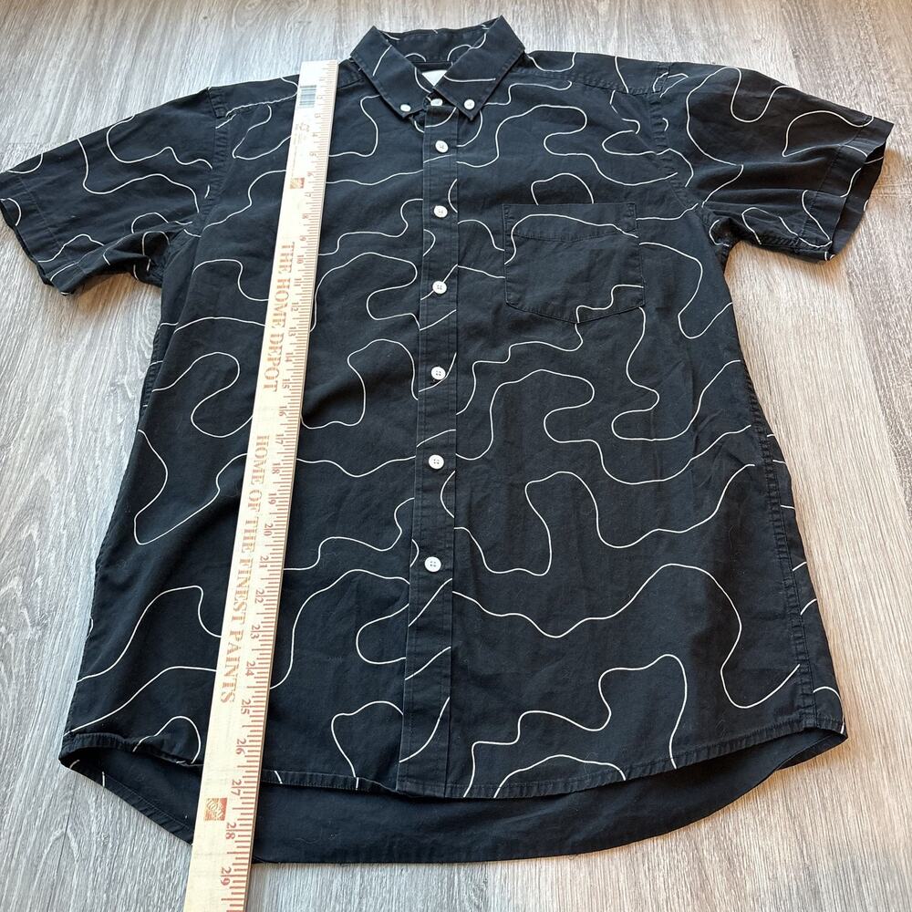 Saturdays Surf NYC Men's Abstract Print Button Down Shirt M - Picture 3 of 6